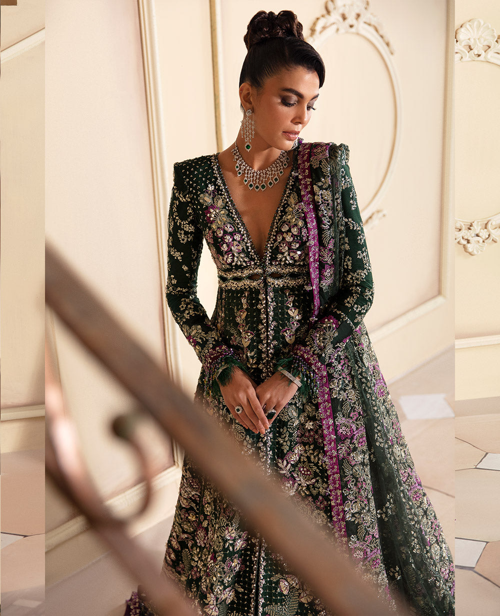 Republican Embroidered Net 3 Piece RWU-23-D1