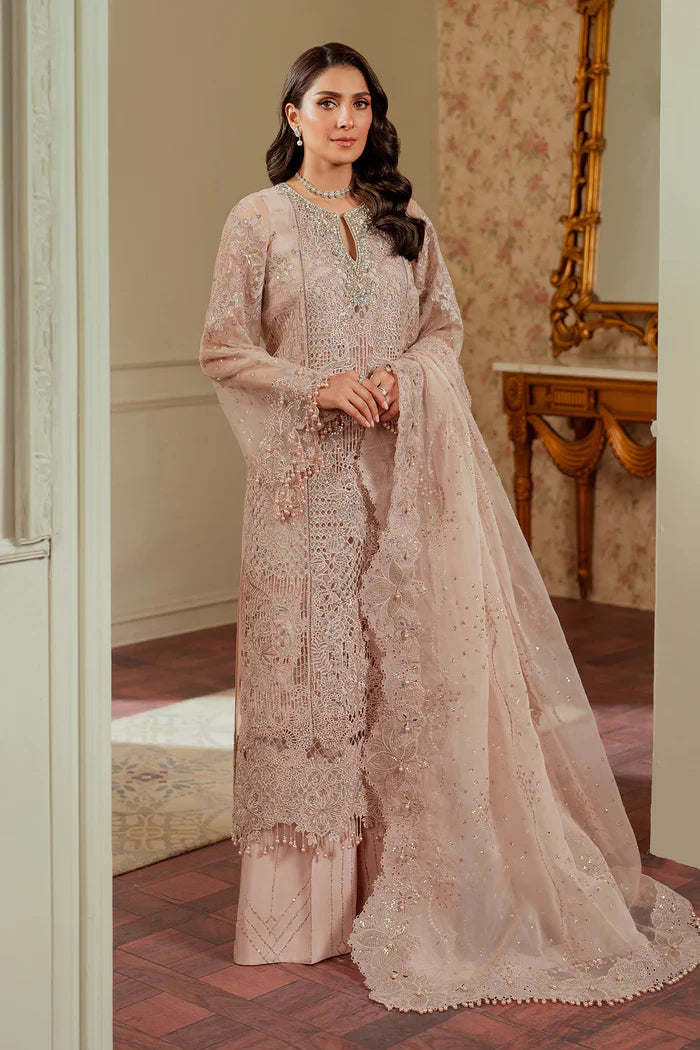Baroque Embroidered Organza 3 piece suit CH13-04