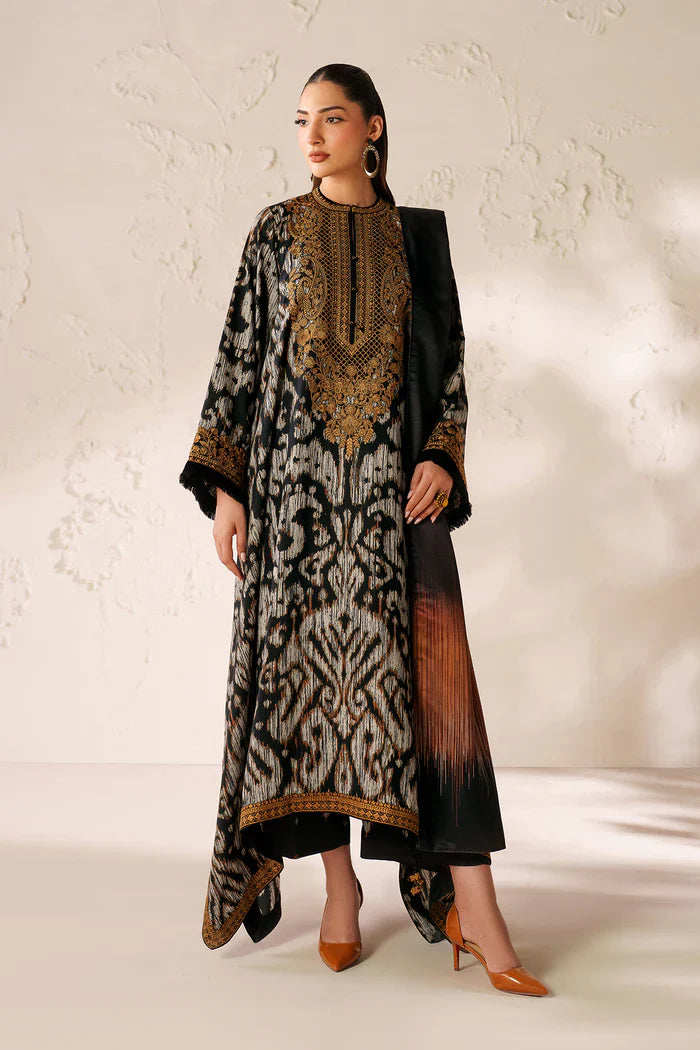 Baroque Embroidered viscose Suit UF-4289