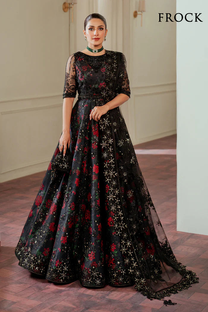 Baroque Embroidered Net 3 piece suit CH13-05