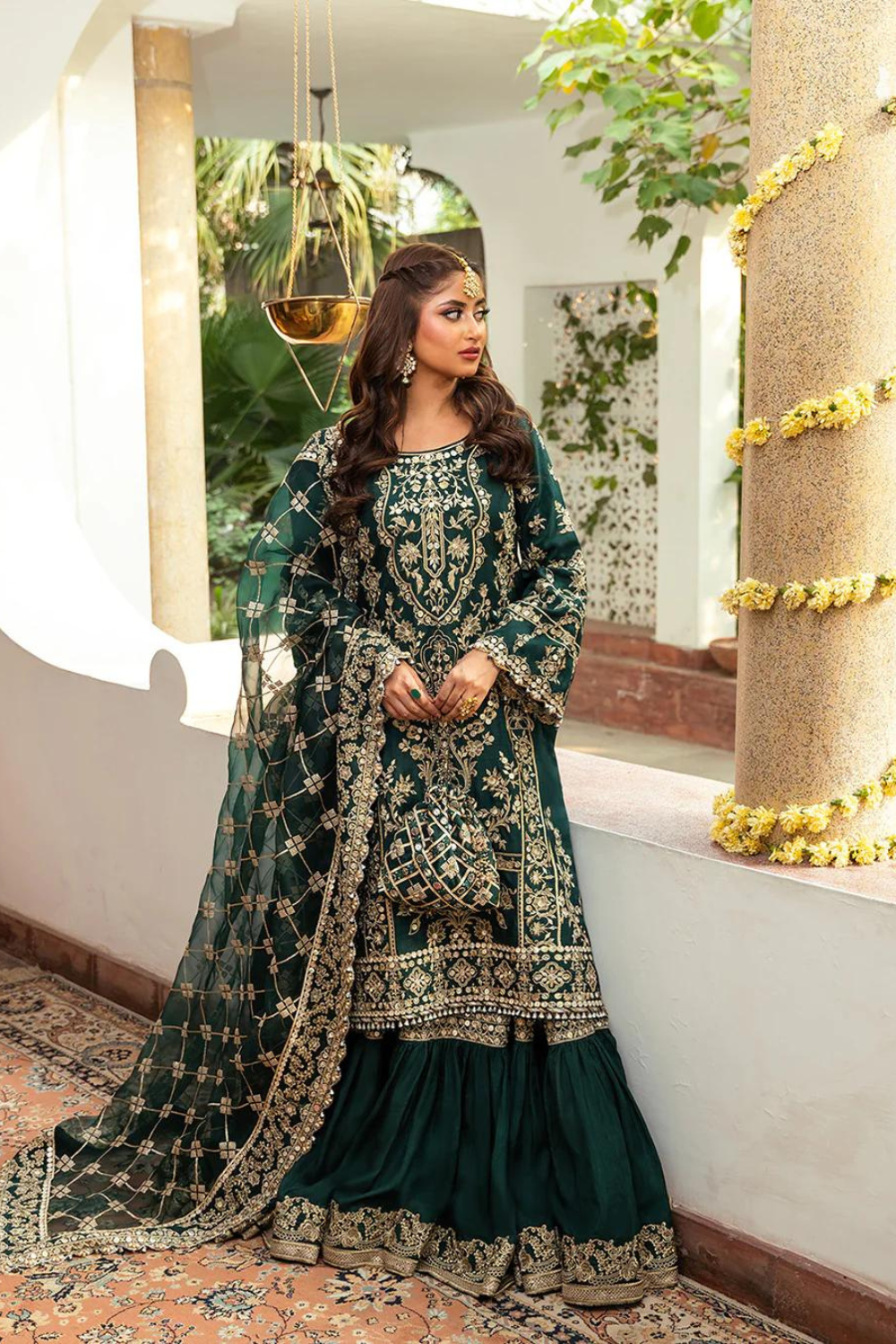 Faiza Saqlain Embroidered Silk 3 Piece Ahin