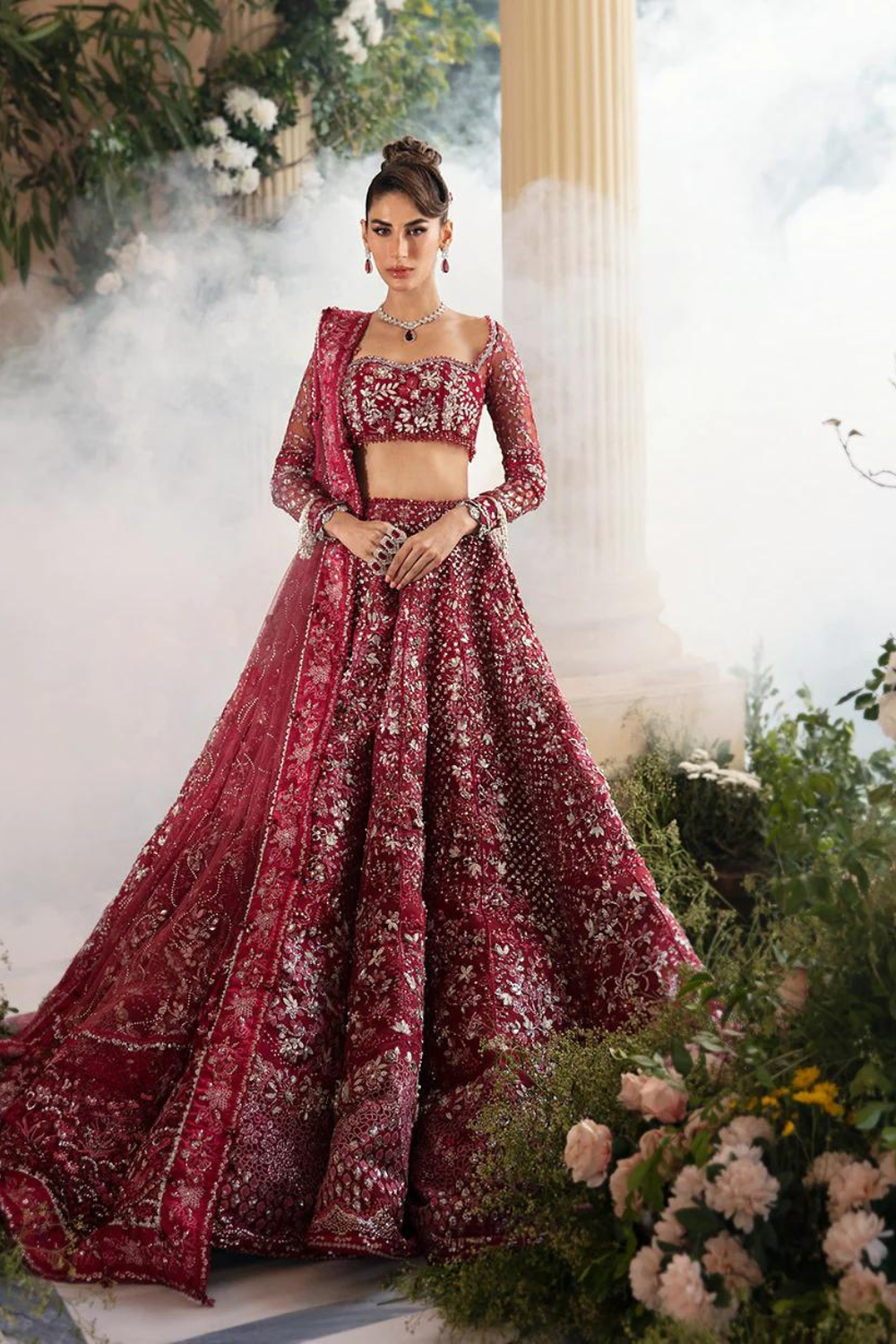 Republican Embroidered Net 3 Piece RWU-23-D5