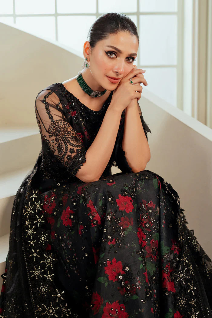 Baroque Embroidered Net 3 piece suit CH13-05