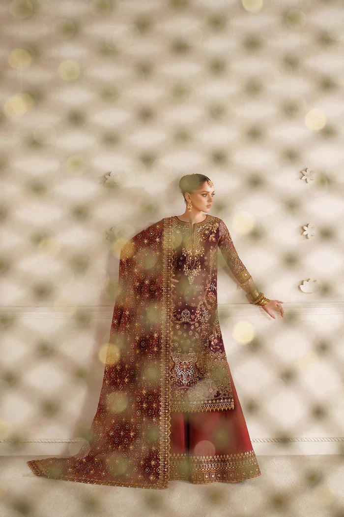 Baroque Embroidered Chiffon Suit CH14-07