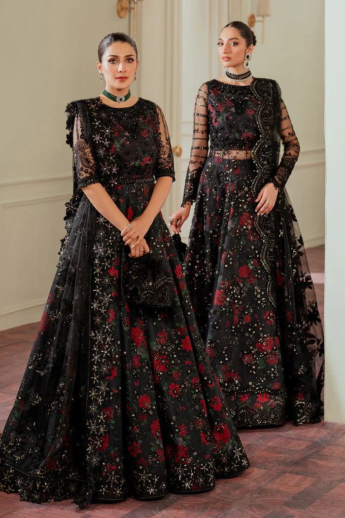 Baroque Embroidered Net 3 piece suit CH13-05