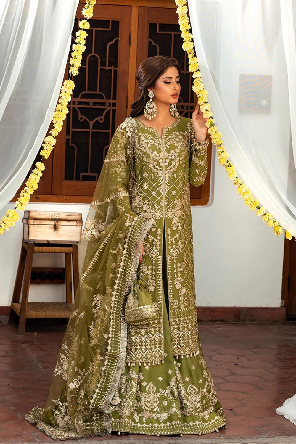 Faiza Saqlain Embroidered Net 3 Piece Rozhin