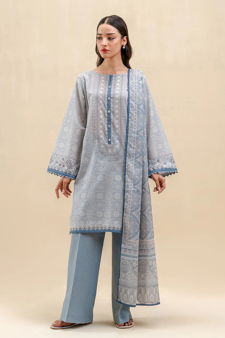Beechtree Printed Blended Lawn Suit SERENE ORNATE BT-10
