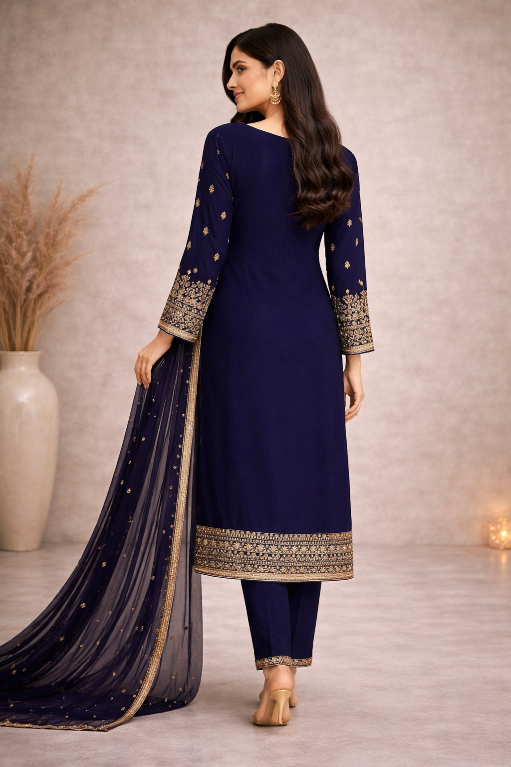 Baba Posh Embroidered Chiffon 3PC Suit BP-13