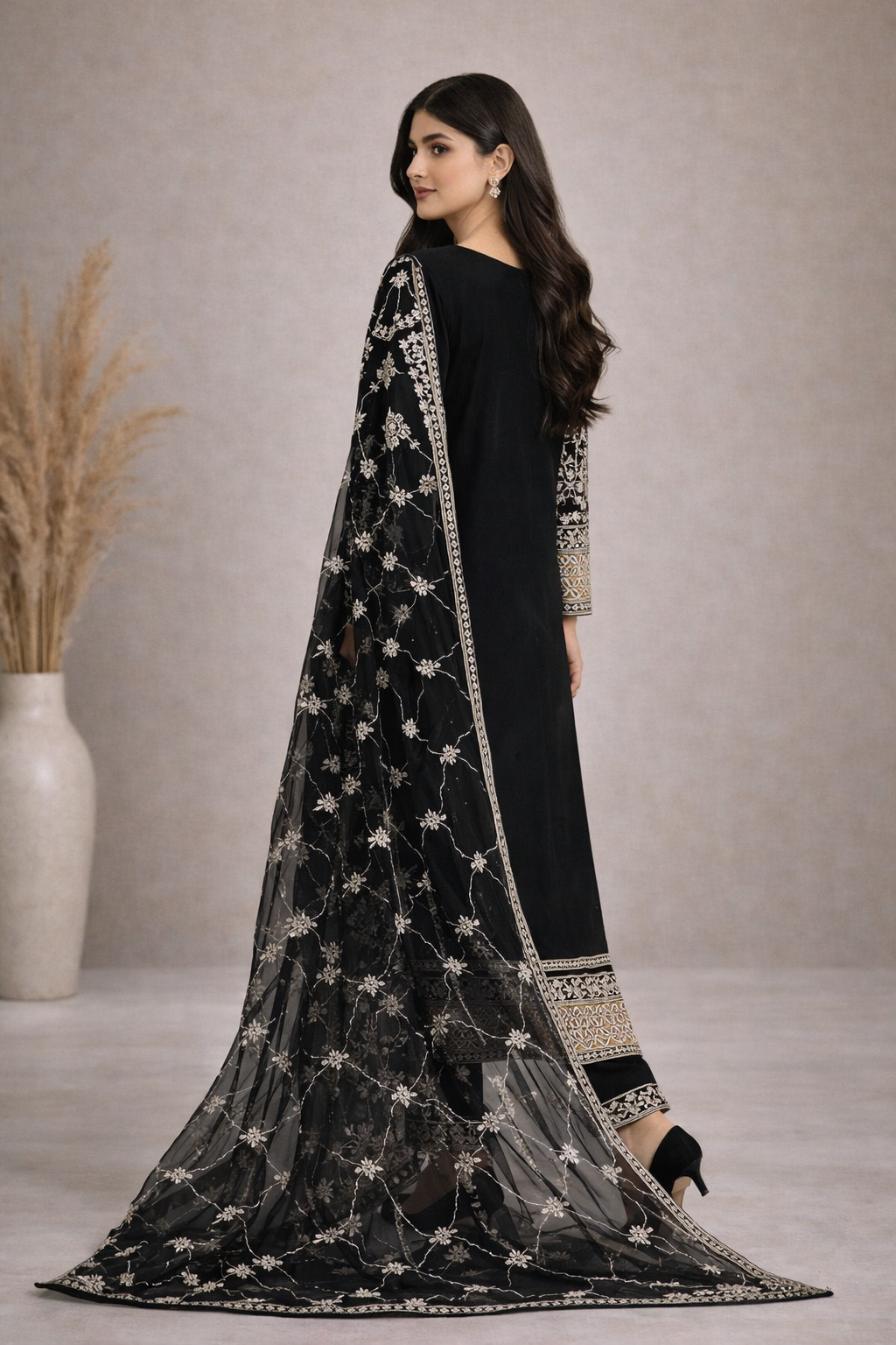 Baba Posh Embroidered Chiffon 3PC Suit BP-15