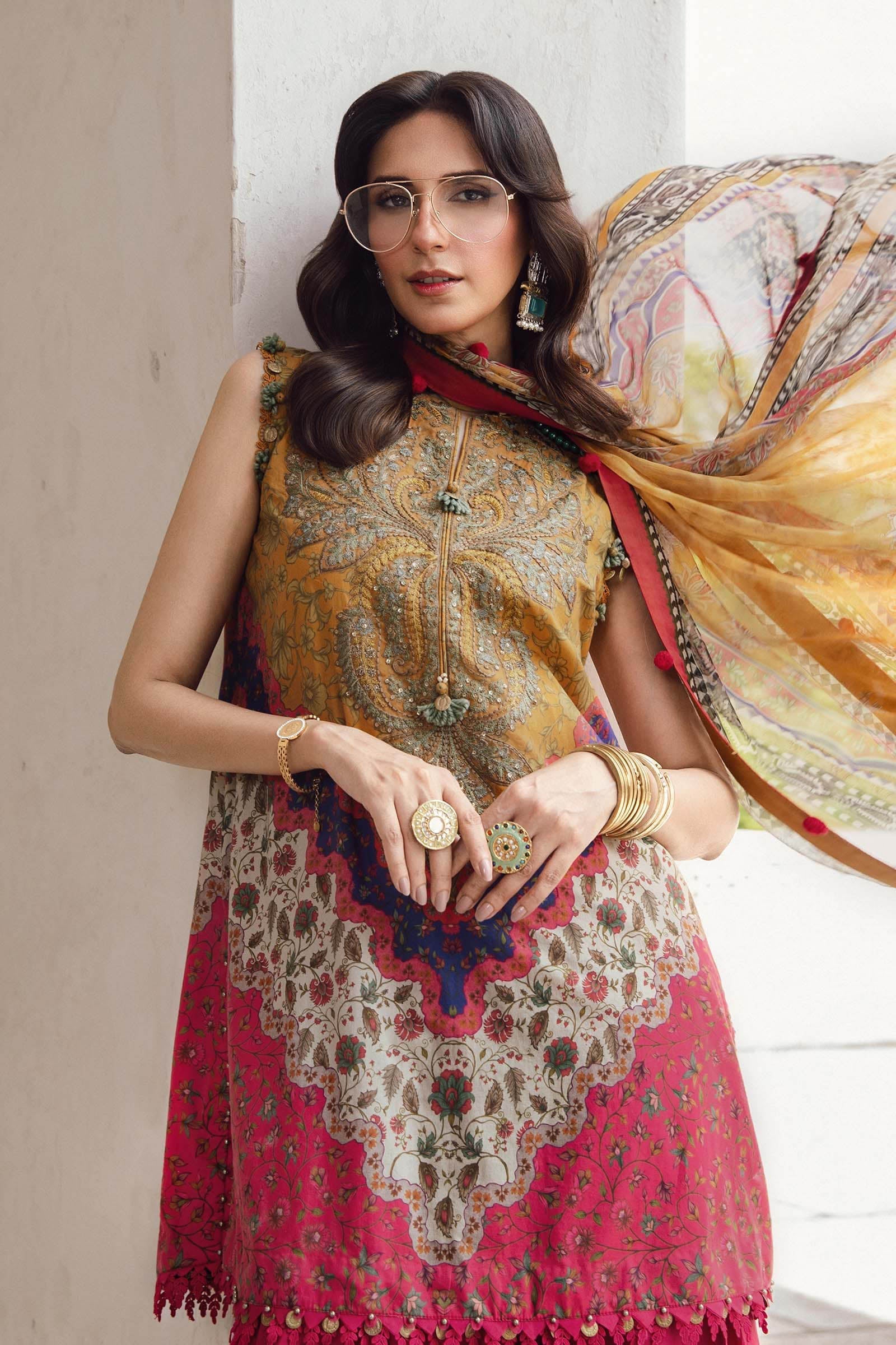 Maria B Embroidered Cambric Suit MPT-2710-A