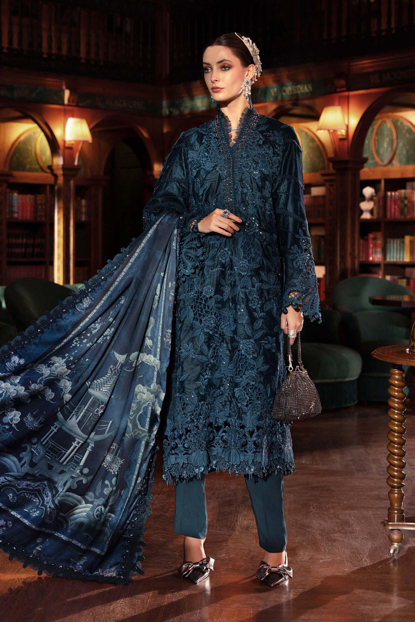 Maria B Embroidered Velvet Suit WL-1310