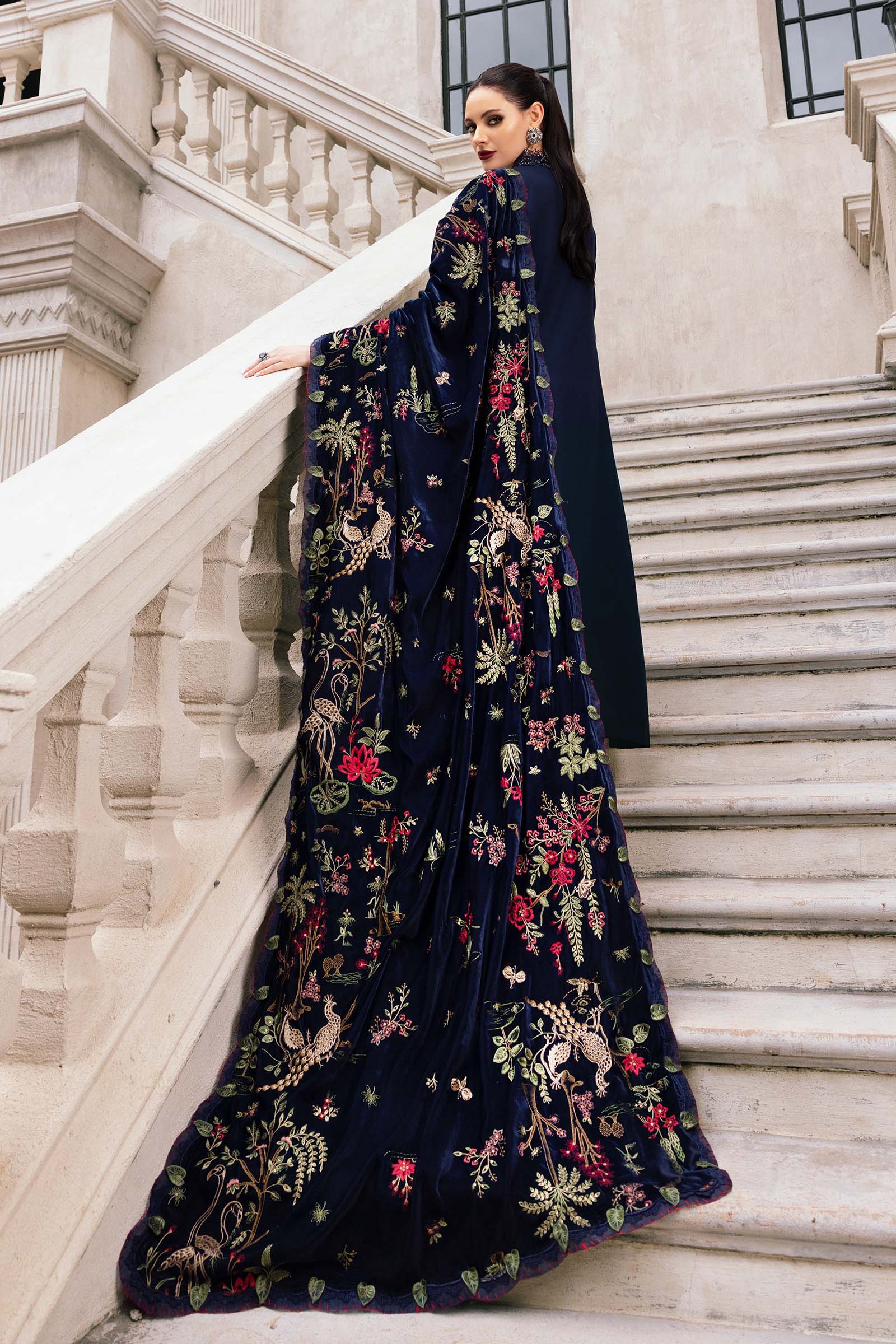 Maria B Embroidered Linen Suit WL-1312