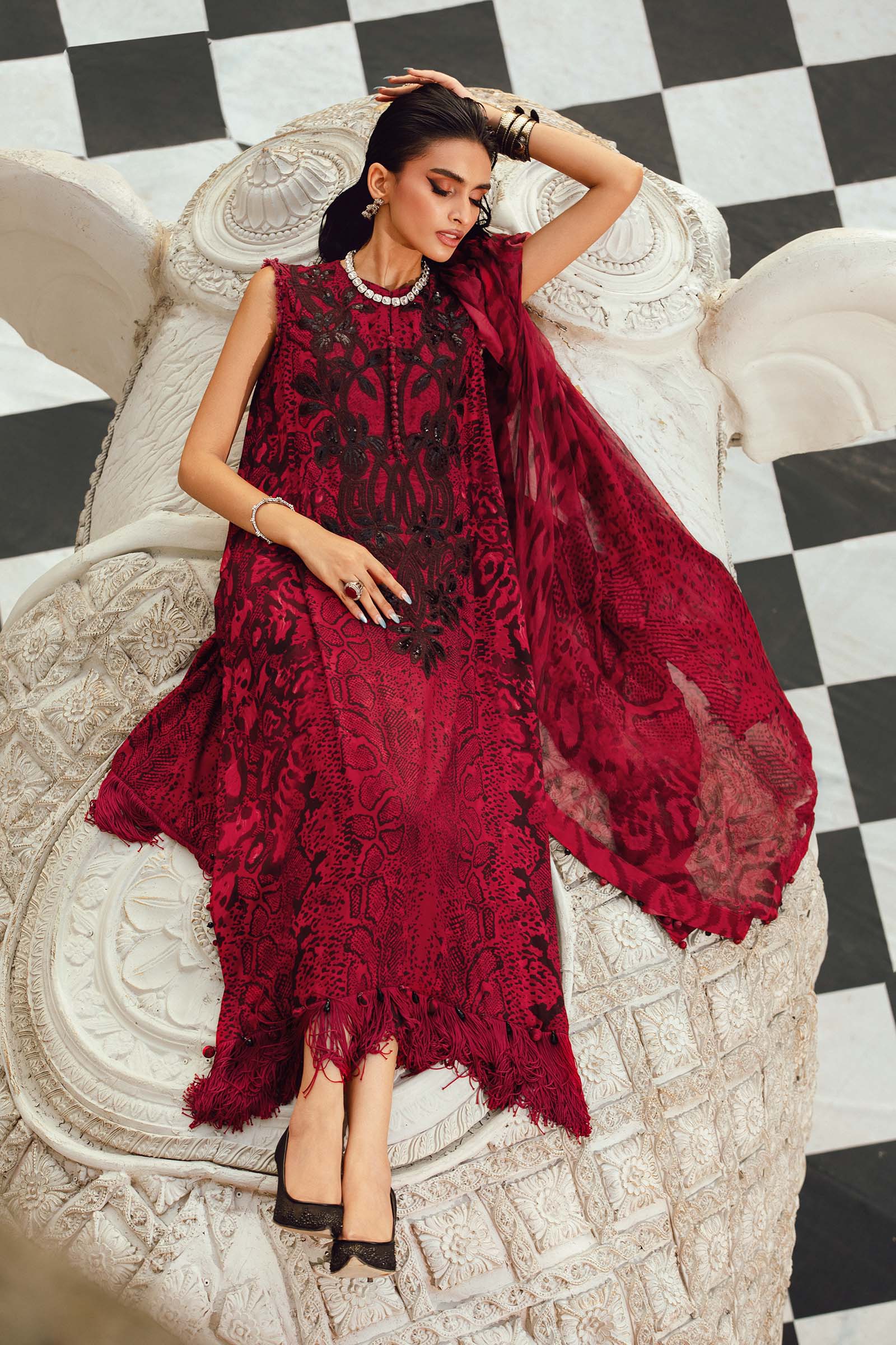 Maria B Embroidered Cambric Suit MPT-2702-A