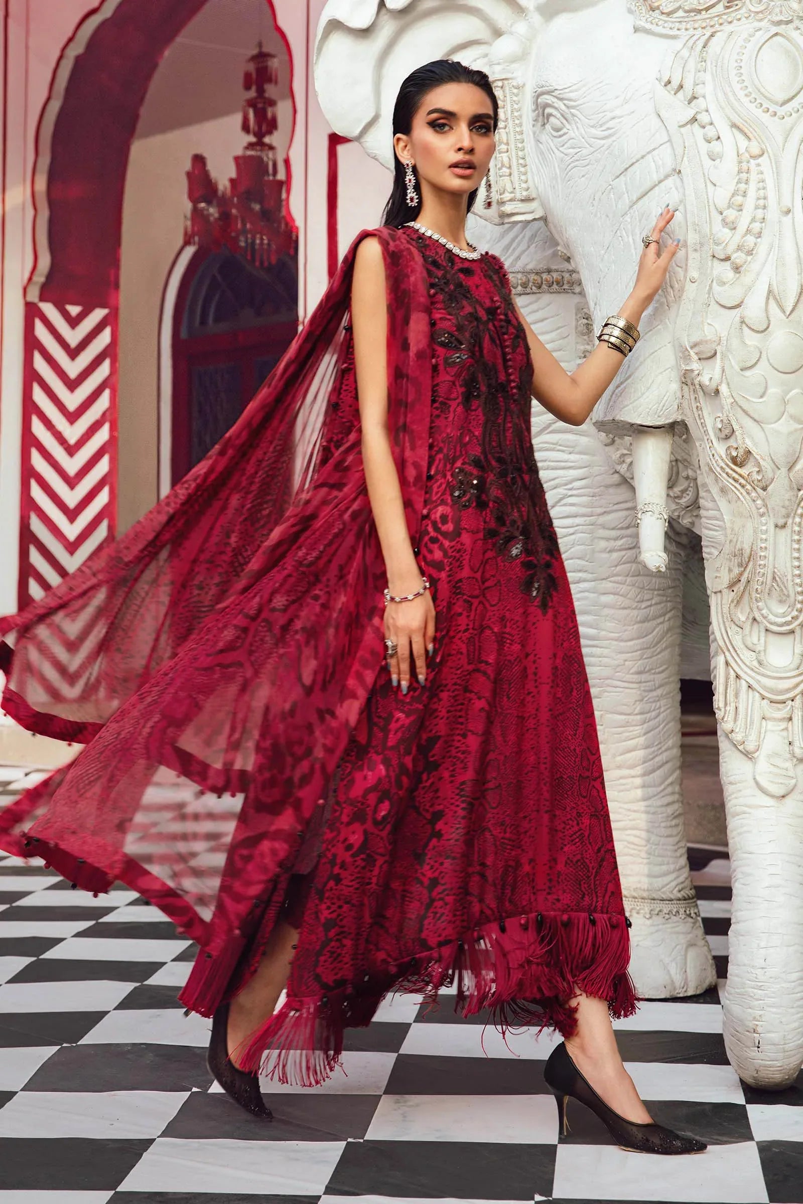 Maria B Embroidered Cambric Suit MPT-2702-A