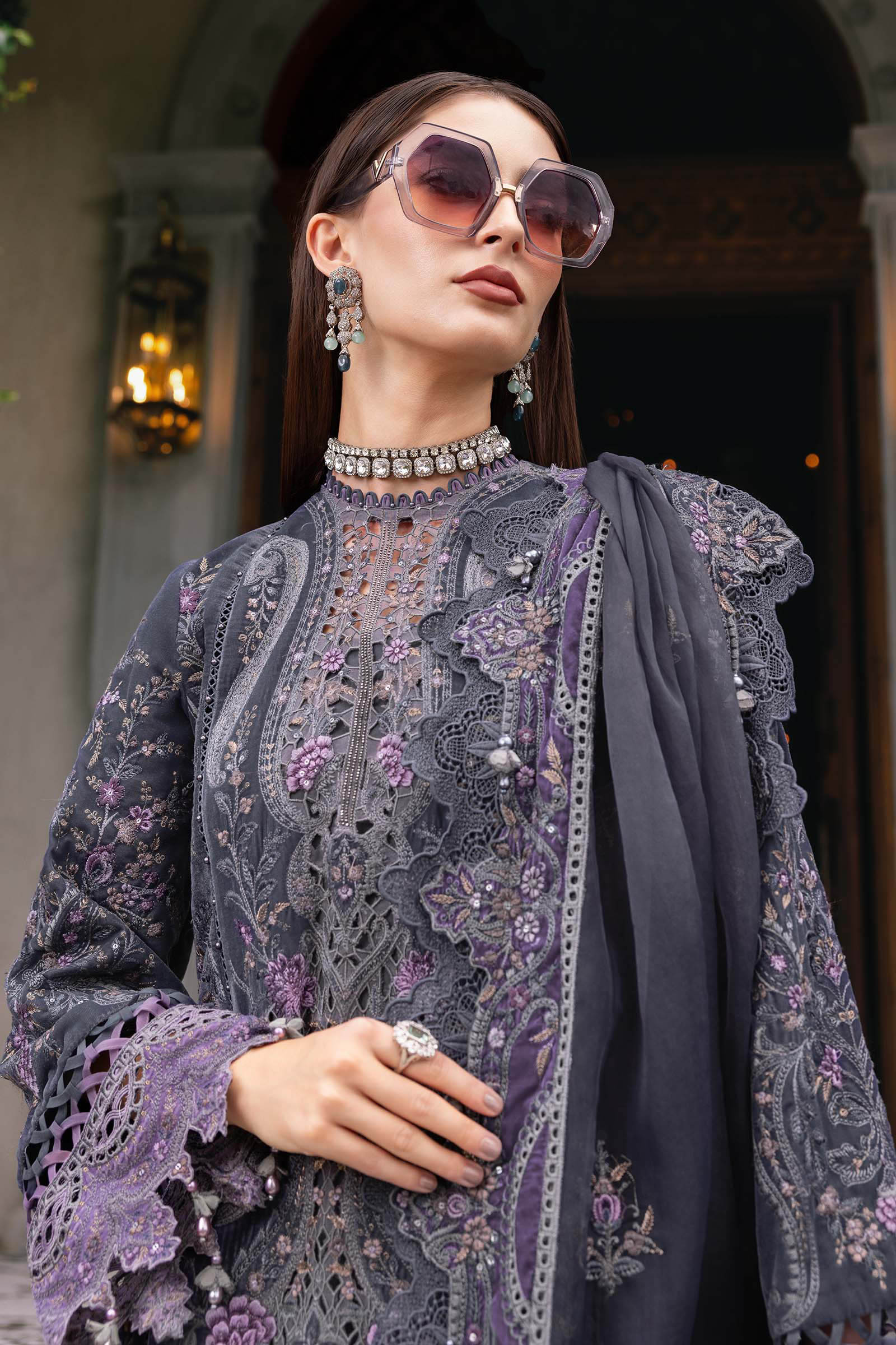 Maria B Embroidered Velvet Suit WL-1305