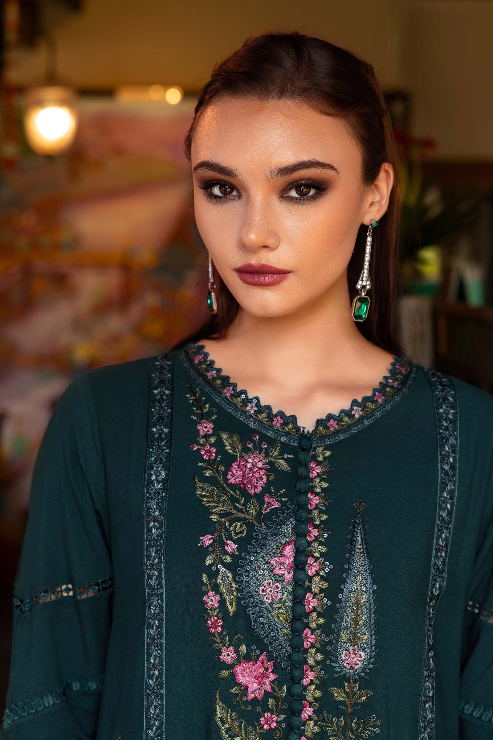 Maria B Embroidered Linen Suit MPT-2807-B