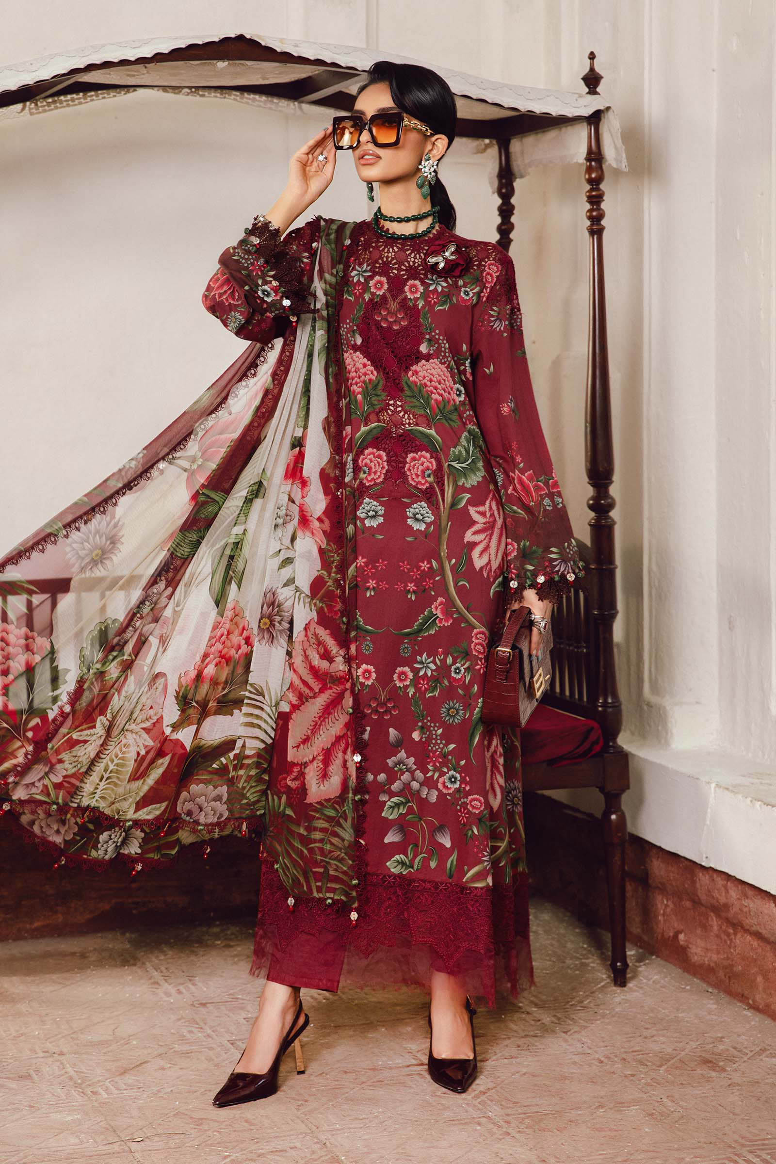 Maria B Embroidered Cambric Suit MPT-2709-A