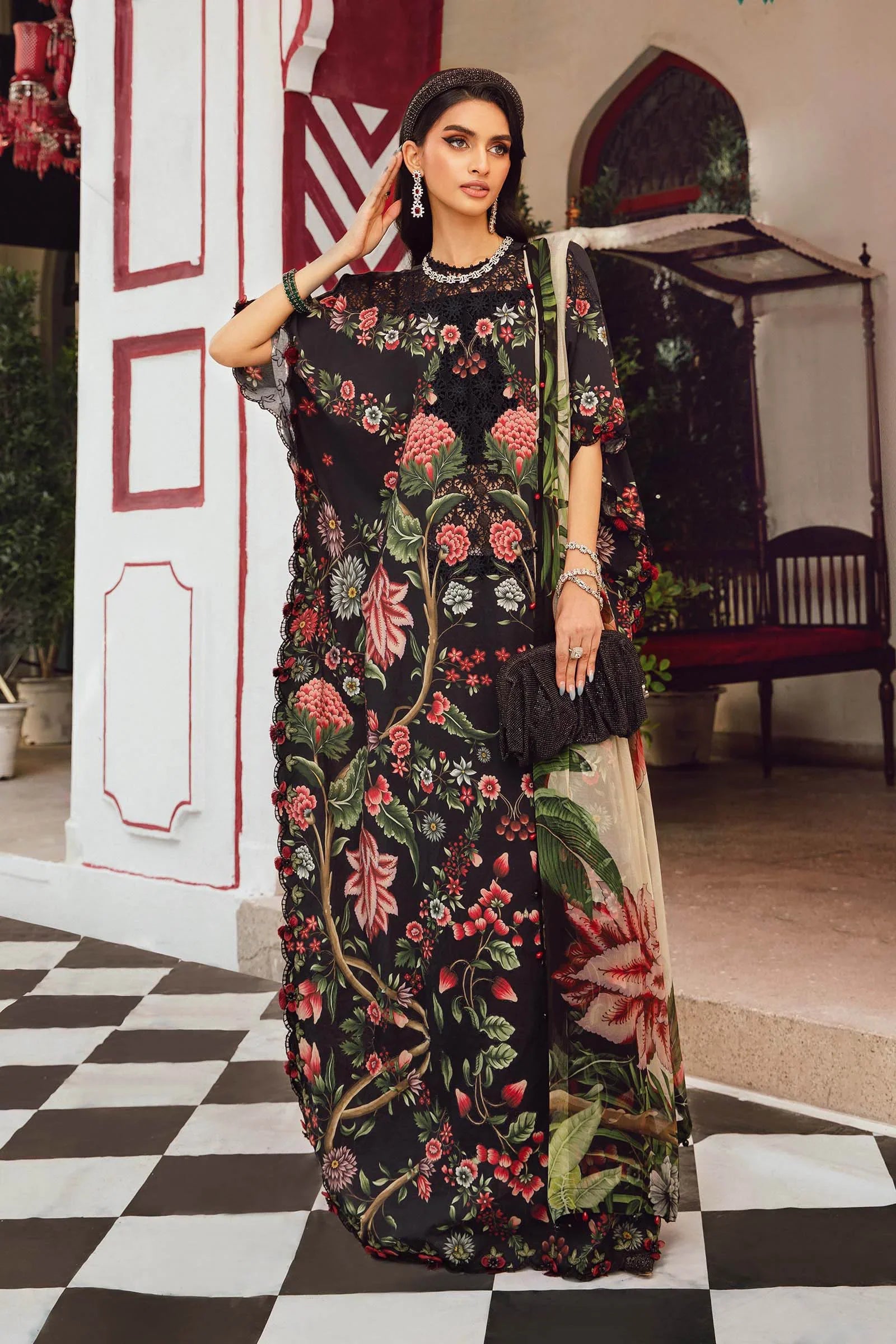 Maria B Embroidered Cambric Suit MPT-2709-B