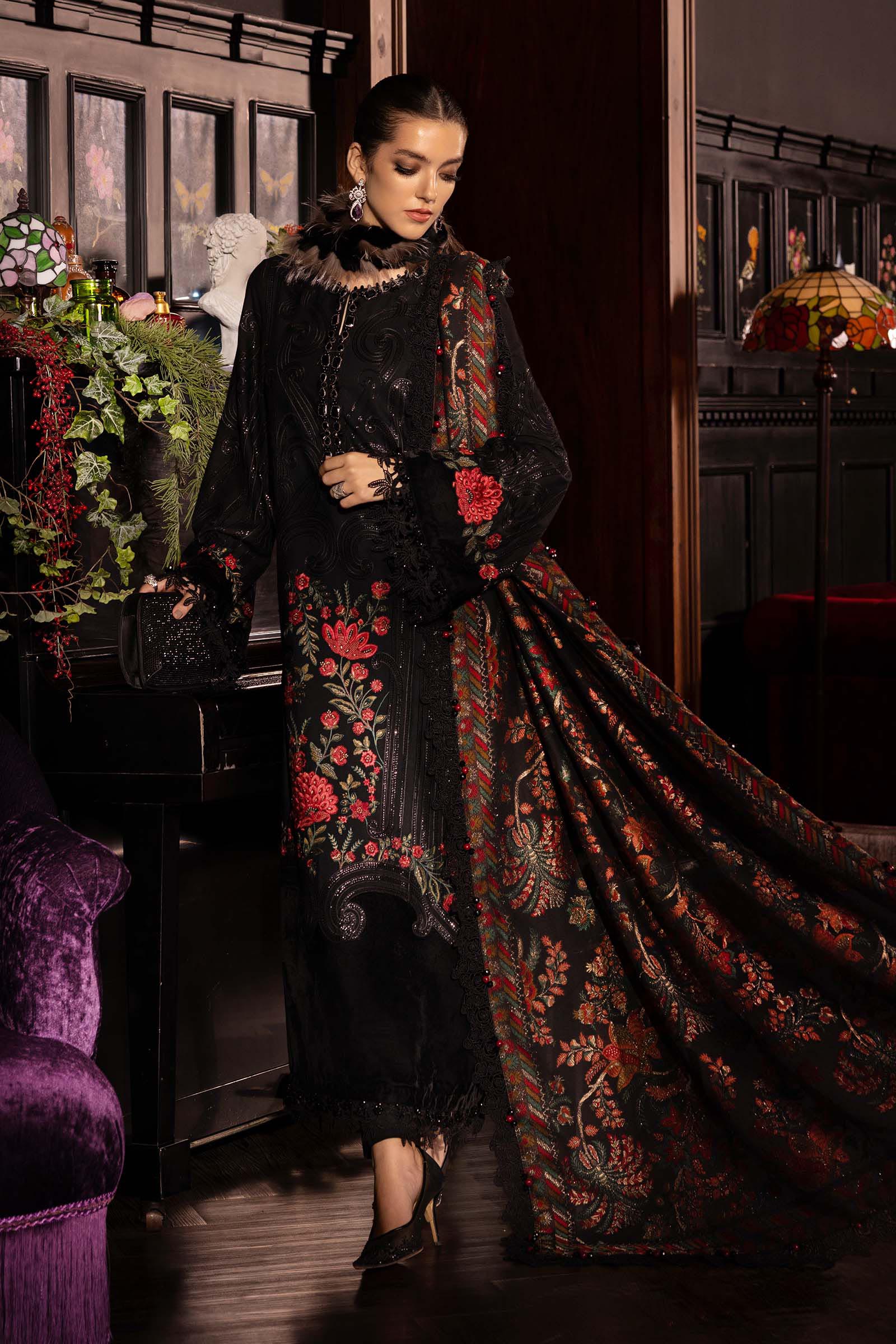 Maria B Embroidered Linen Suit WL-1309