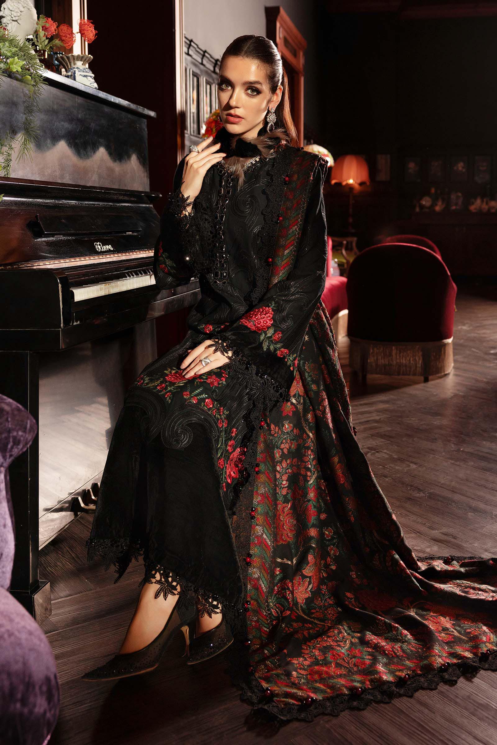 Maria B Embroidered Linen Suit WL-1309