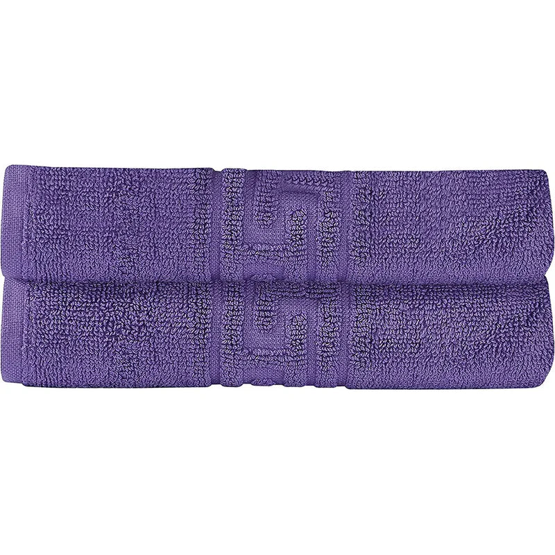Soft and Premium Egyptian Cotton Towels - 600 GSM Purple, Set of 8