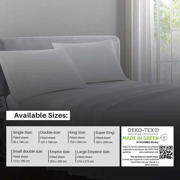 400 Thread Count Egyptian Cotton Extra Deep Fitted Sheets (40cm, White)