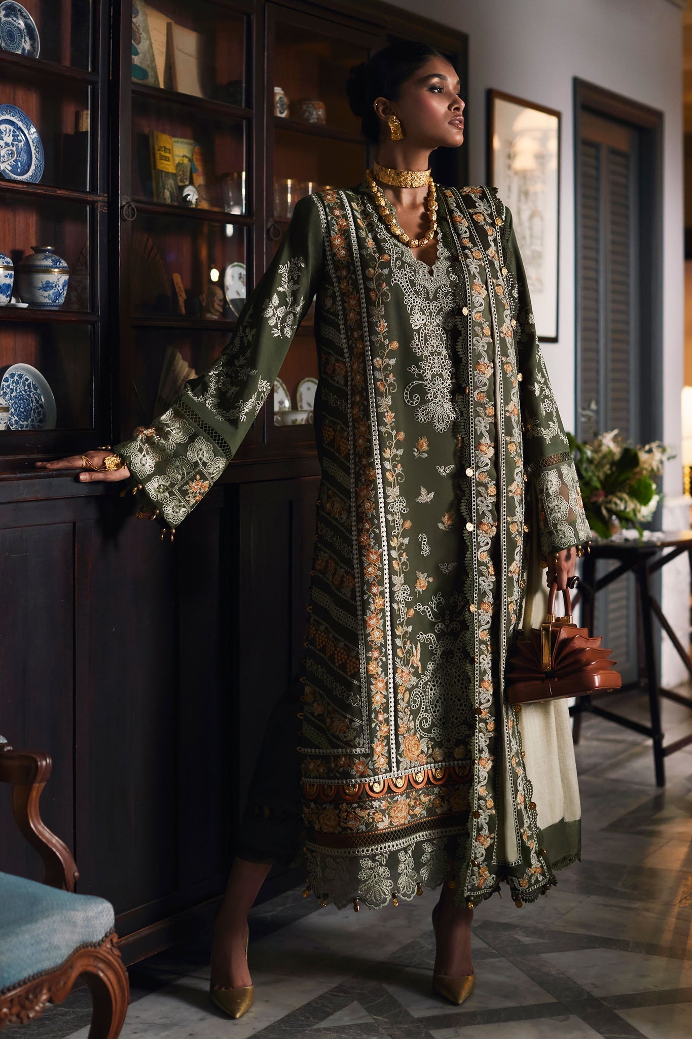 Elan Embroidered Khaddar 3 Piece Suit ARSIN EW22-10