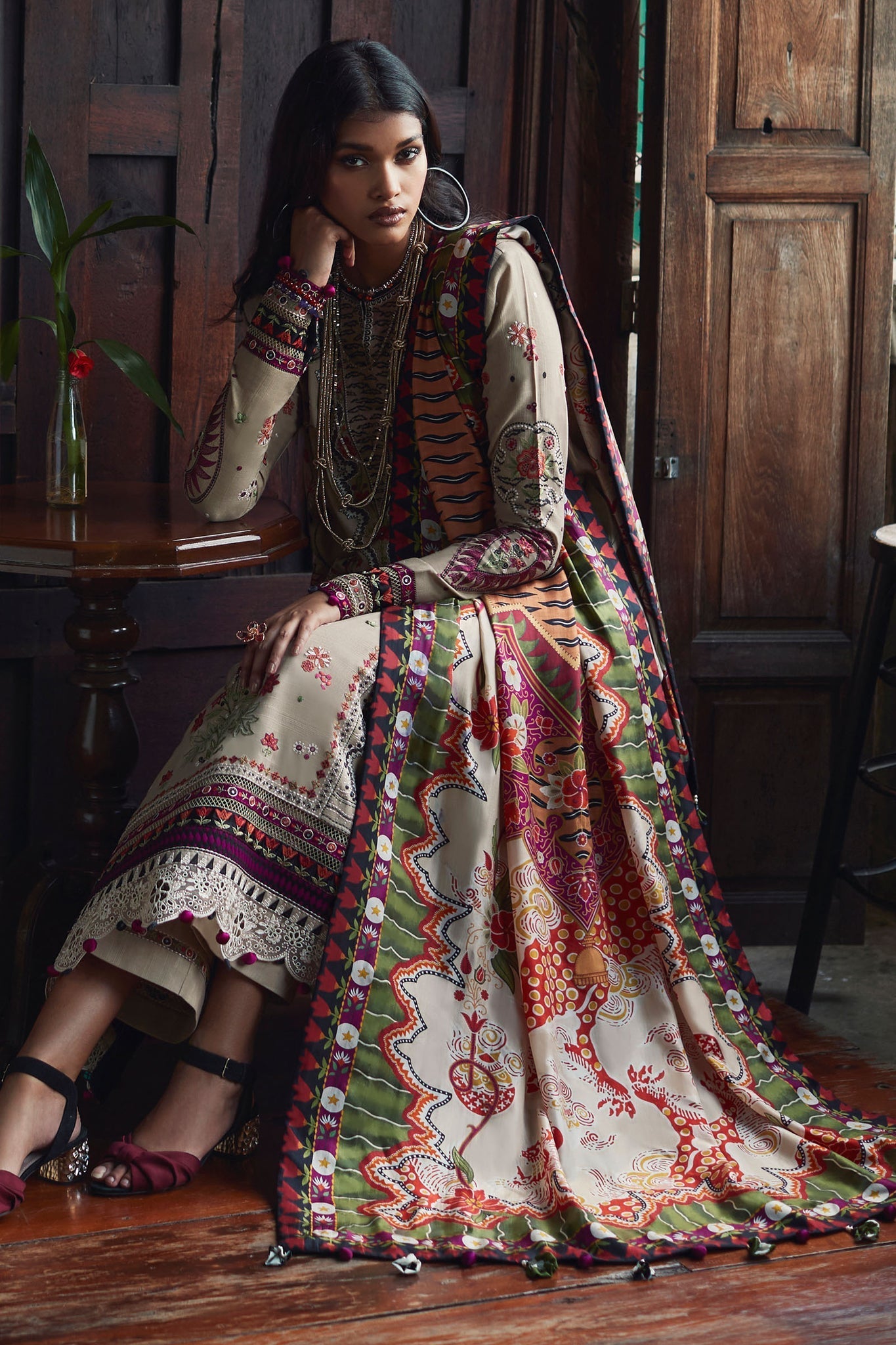 Elan Embroidered Khaddar 3 Piece Suit BERINA EW22-09