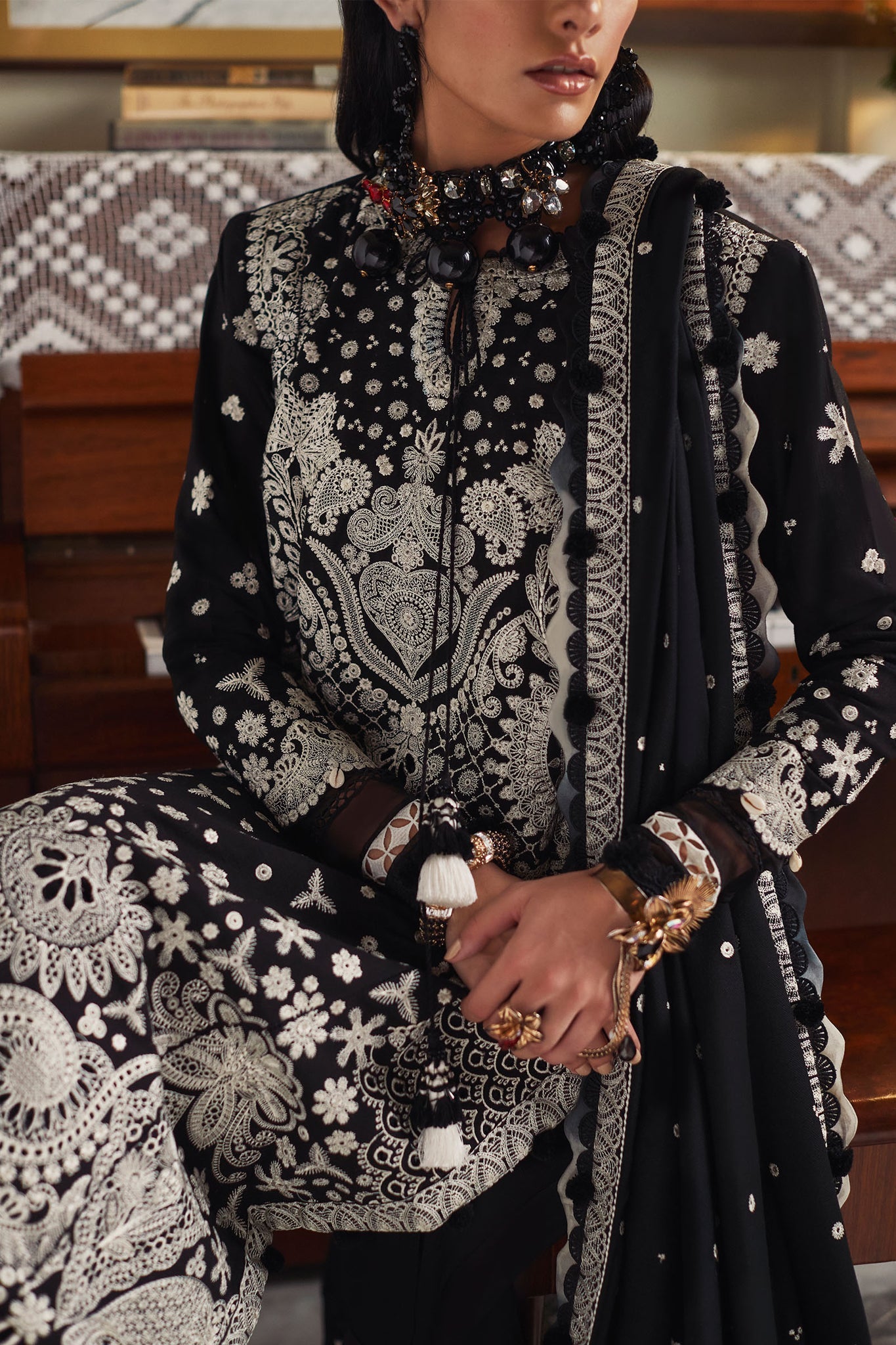 Elan Embroidered Khaddar 3 Piece Suit FIRUZEH EW22-01
