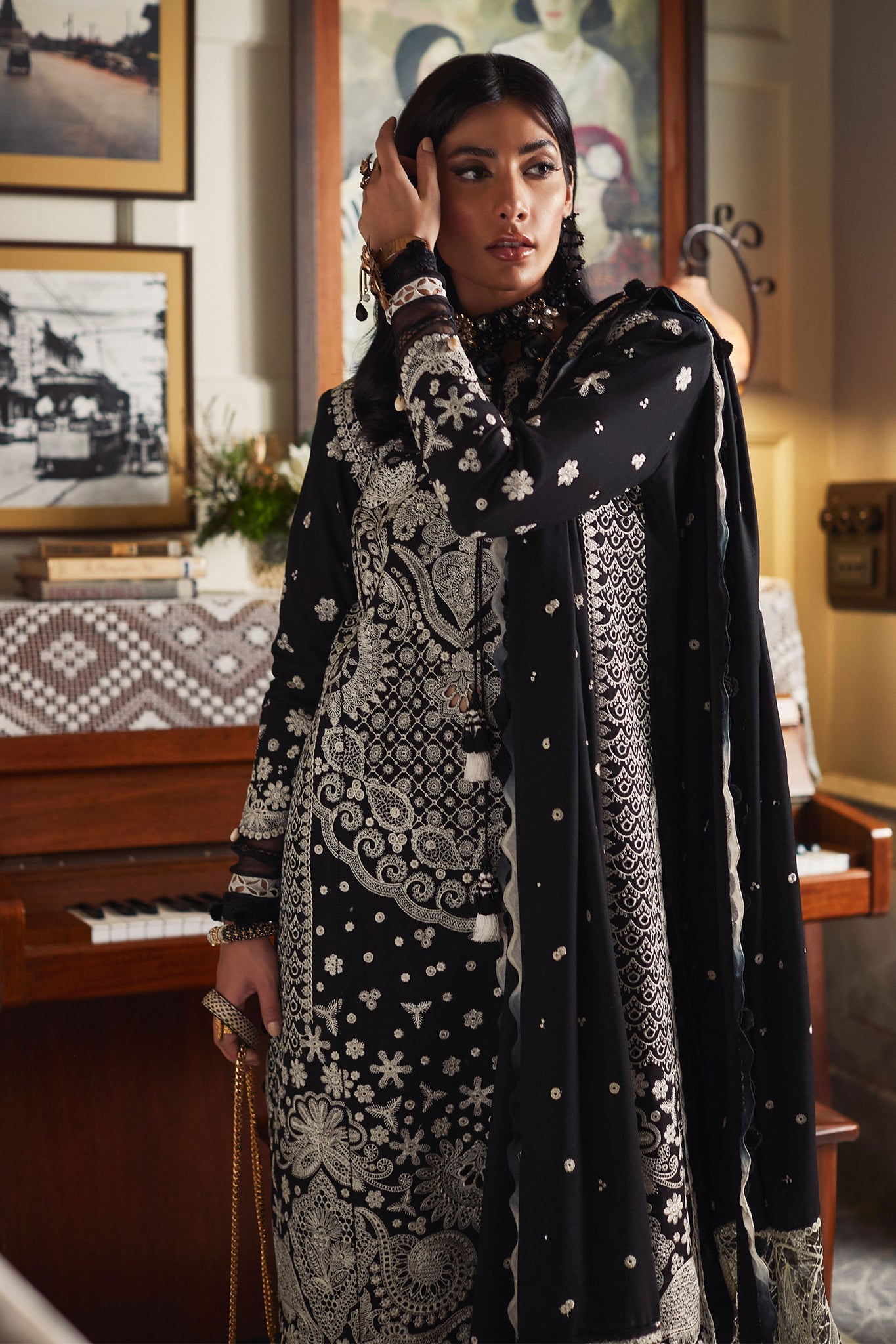 Elan Embroidered Khaddar 3 Piece Suit FIRUZEH EW22-01