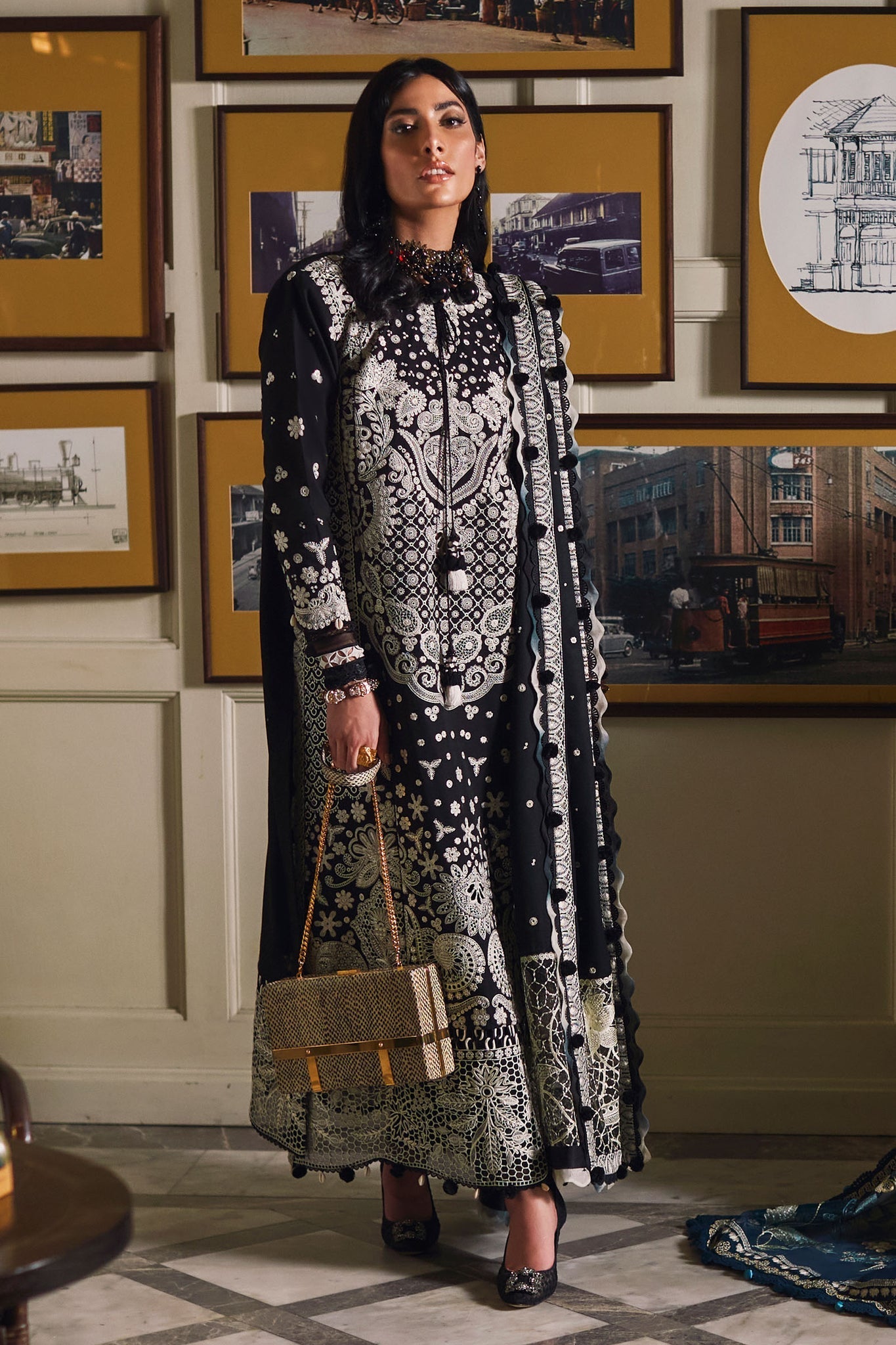 Elan Embroidered Khaddar 3 Piece Suit FIRUZEH EW22-01