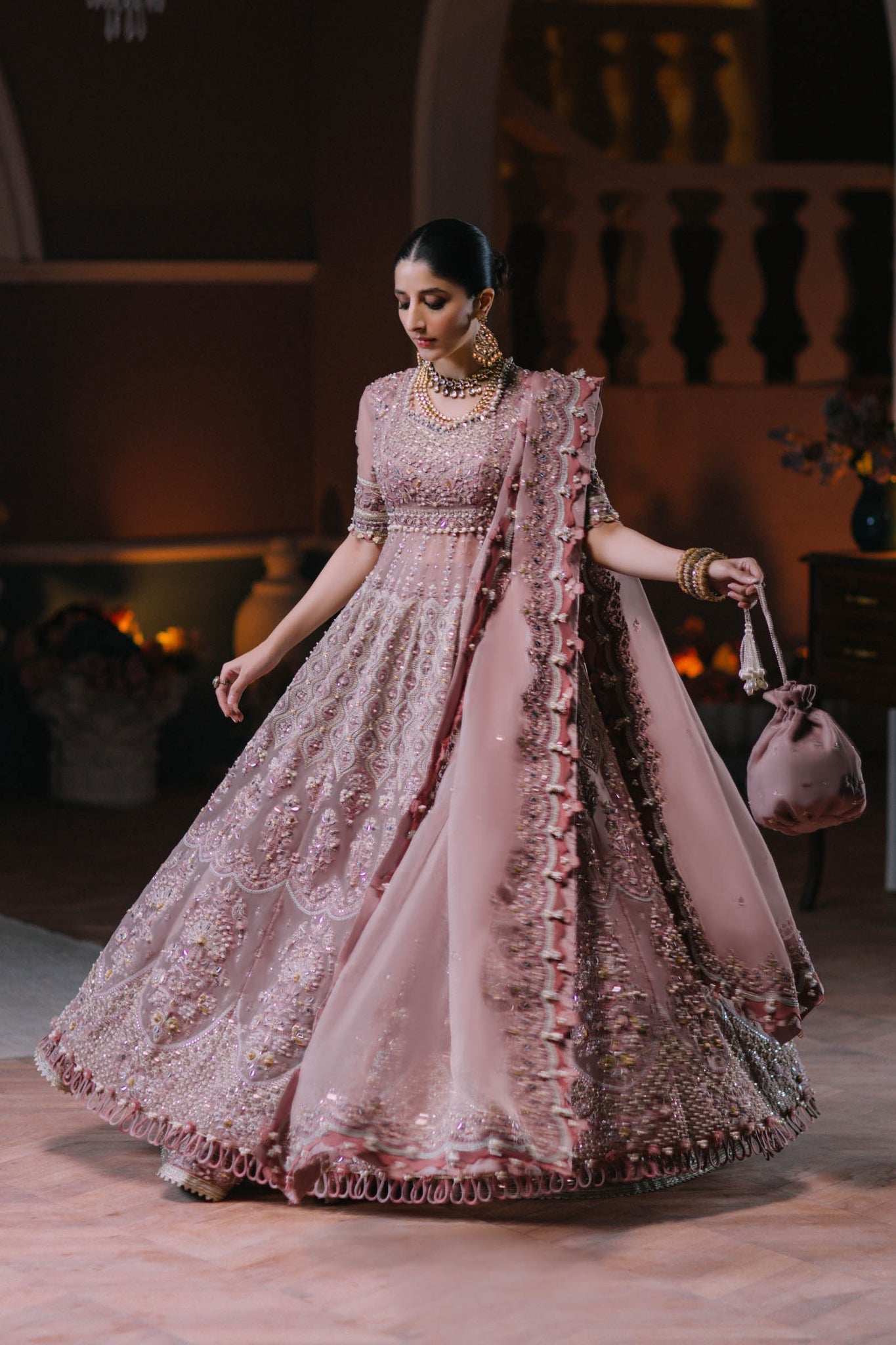 Elan Embroidered Organza 3 Piece Suit AYSEL