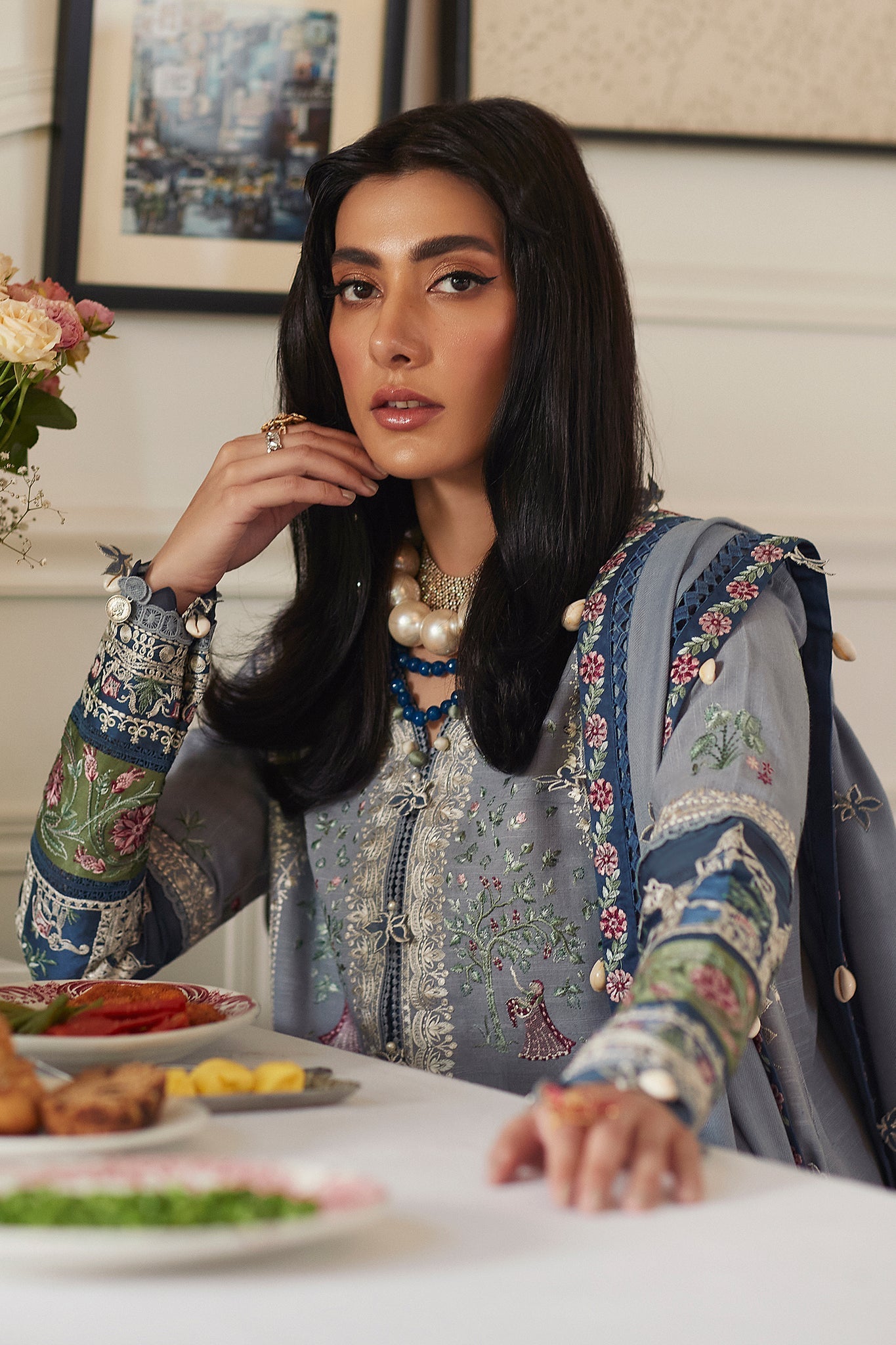 Elan Embroidered Khaddar 3 Piece Suit LARMINA EW22-05