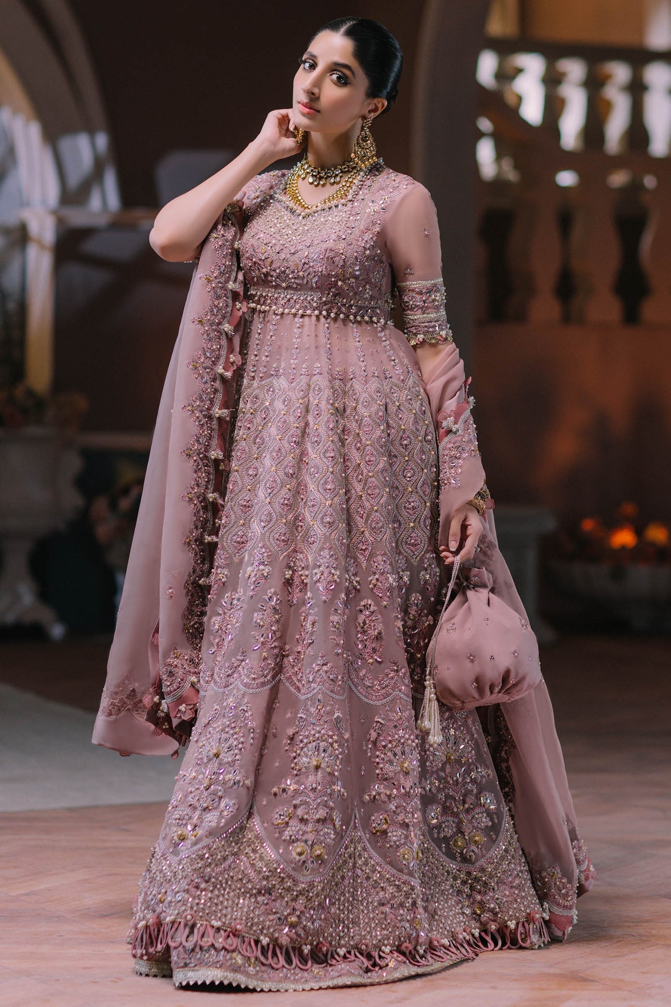 Elan Embroidered Organza 3 Piece Suit AYSEL