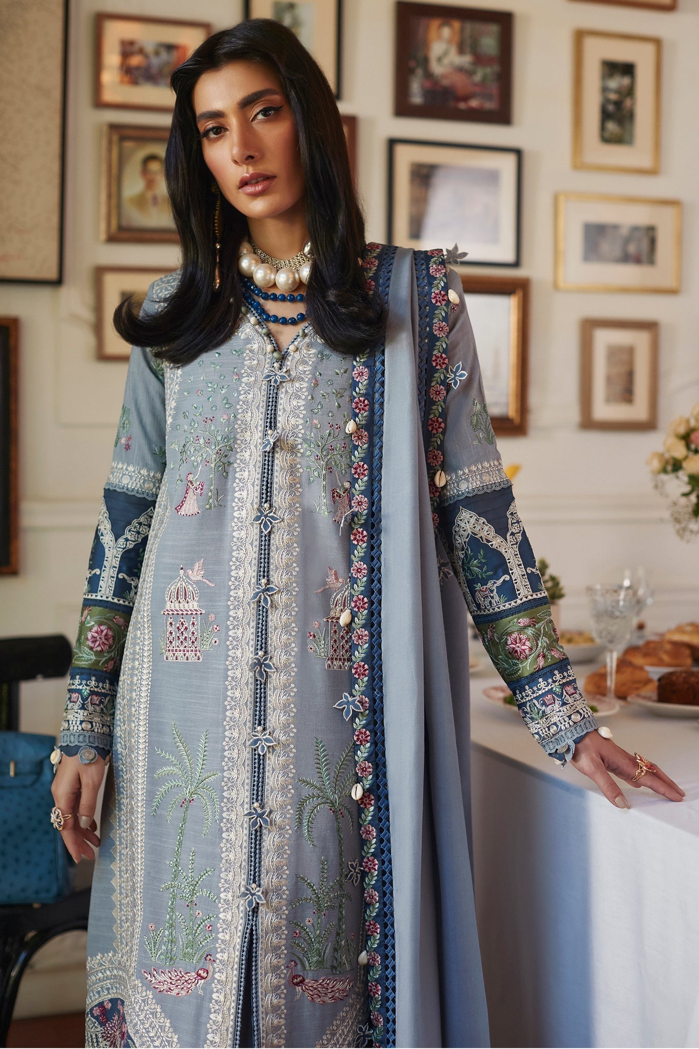 Elan Embroidered Khaddar 3 Piece Suit LARMINA EW22-05