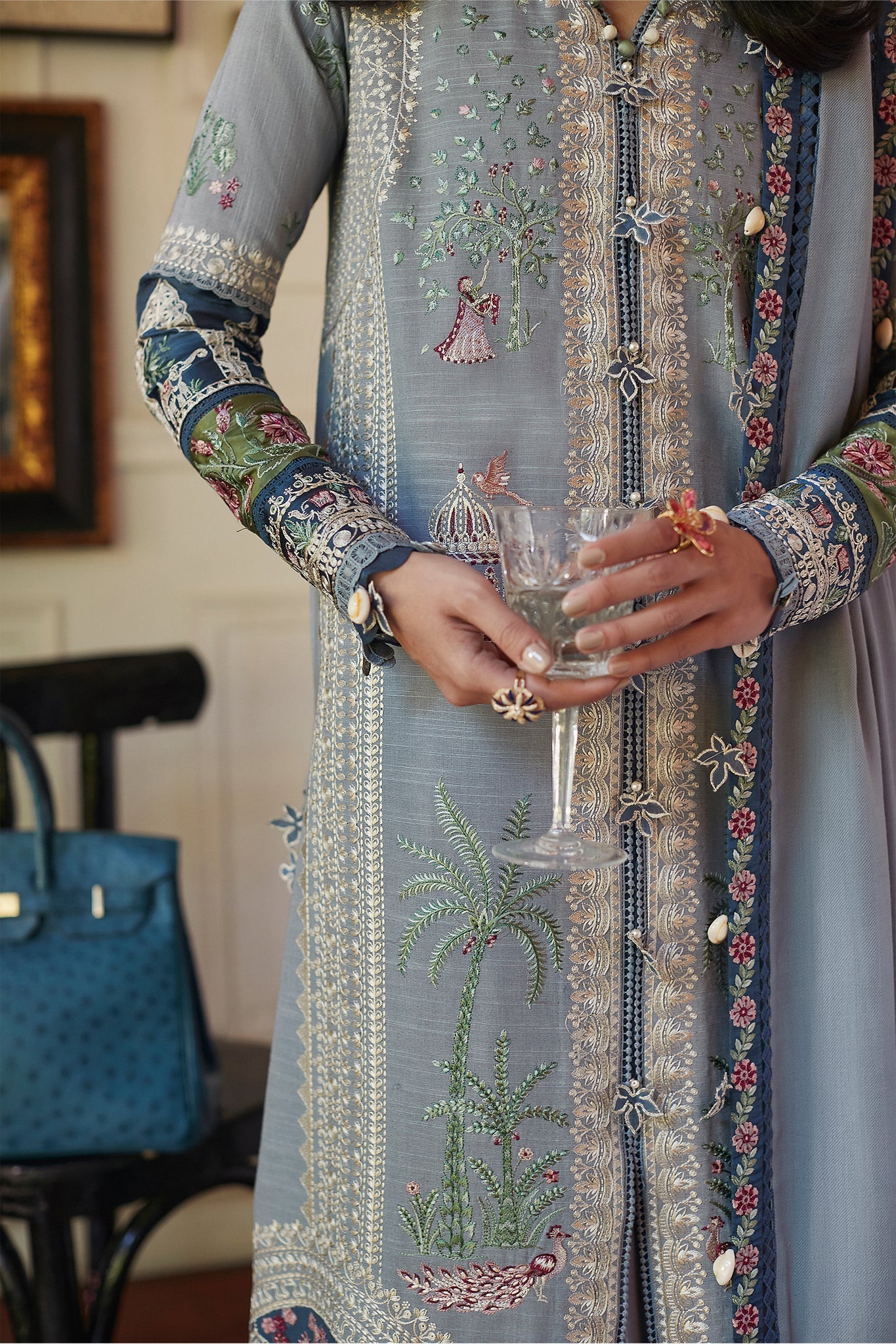 Elan Embroidered Khaddar 3 Piece Suit LARMINA EW22-05