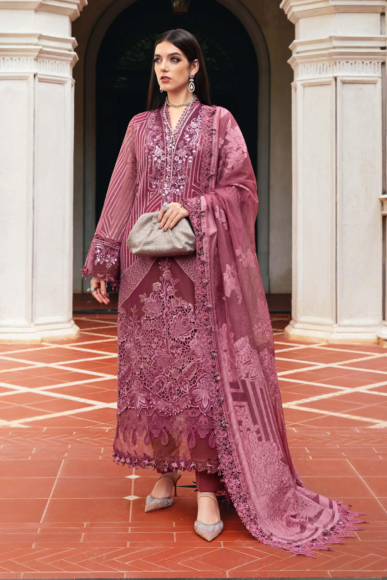 Maria B Embroidered Linen Suit WL-1304