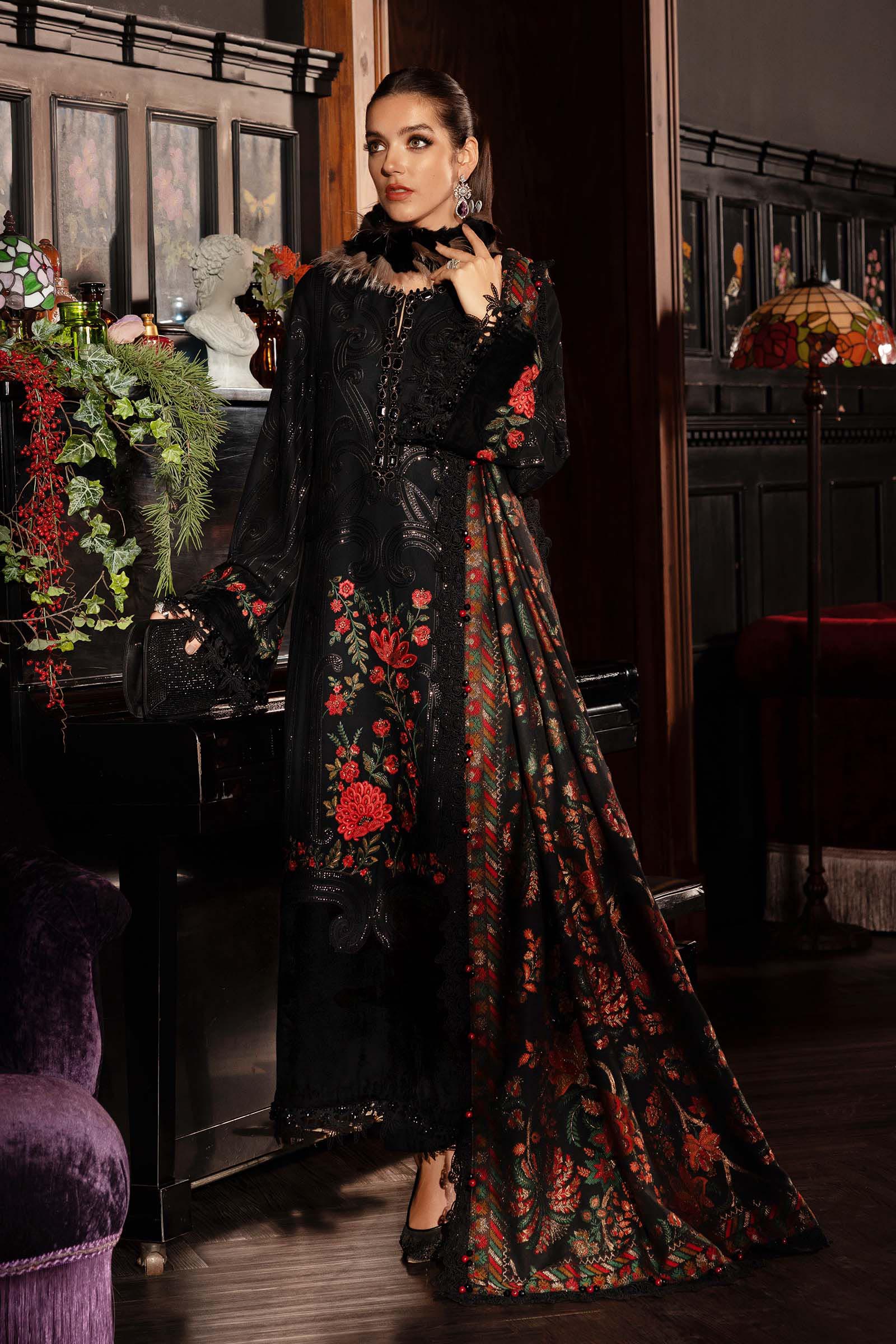 Maria B Embroidered Linen Suit WL-1309