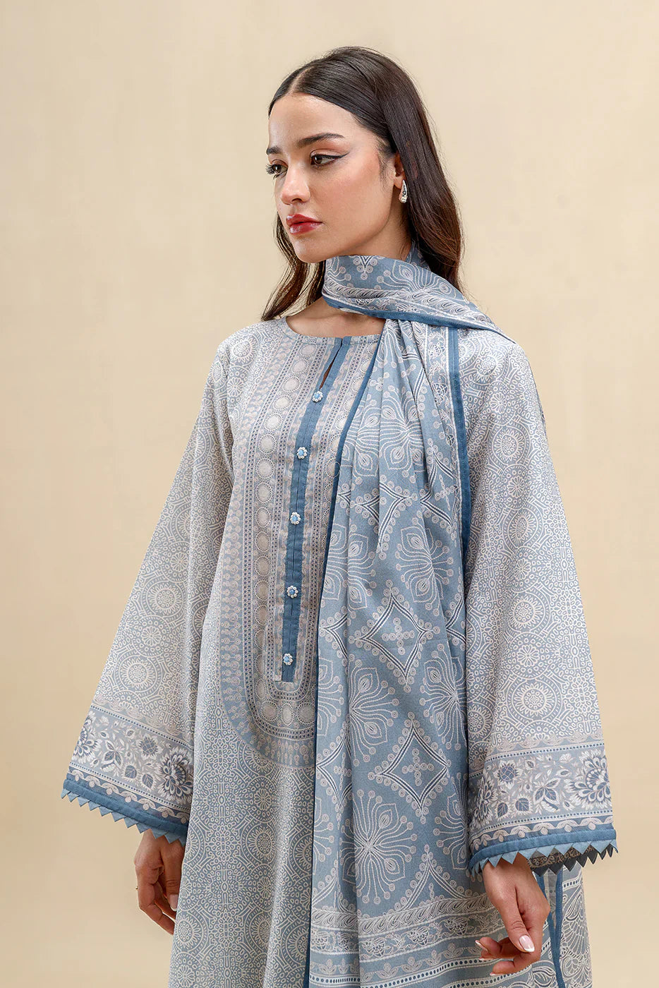 Beechtree Printed Blended Lawn Suit SERENE ORNATE BT-10