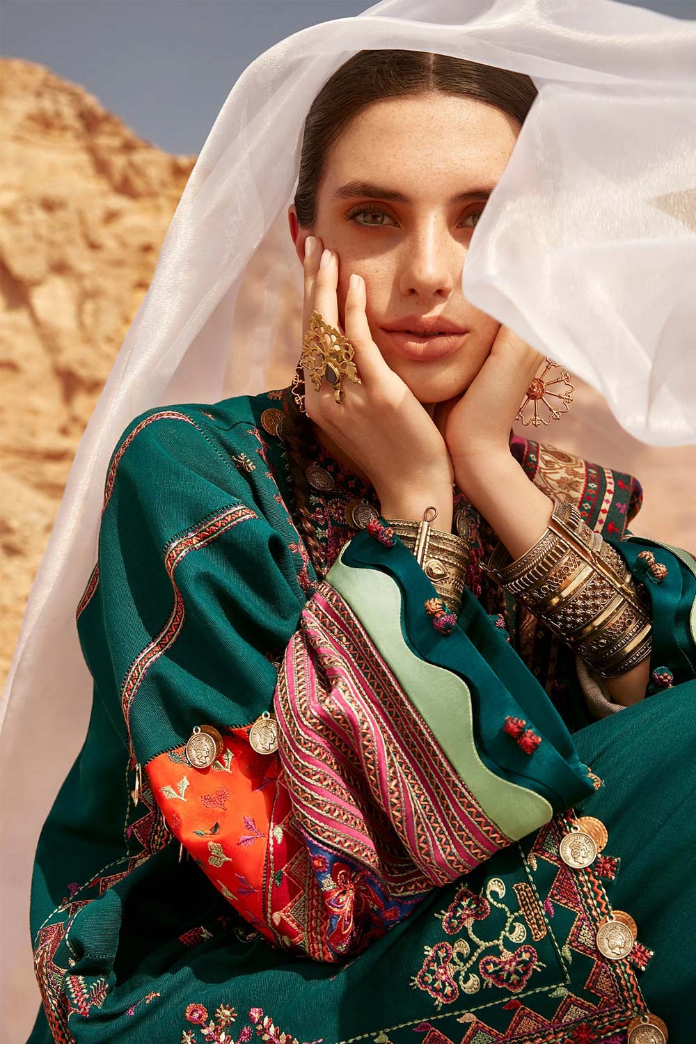 Elan Embroidered Khaddar 3 piece suit THALIA